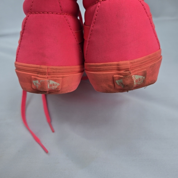 Vans Hot Pink High Top Sneakers Womens 8.5/Mens 7 - Picture 7 of 11